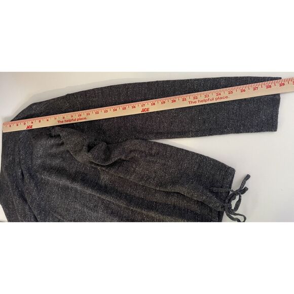 Pure J.JILL L Mock Neck Boxy Side Ties Sweater Top Cozy Stretch Grey - Picture 5 of 6